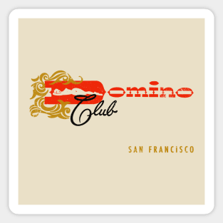 Retro Vintage Domino Club San Francisco California Sticker